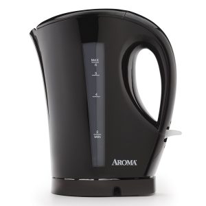 Aroma 1.5 Litre (6-Cup) Black, Cordless Electric Water Kettle