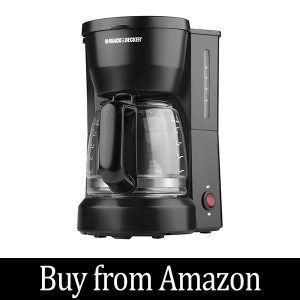 Black & Decker DCM600B 5-Cup Coffeemaker, Black