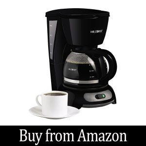 Mr. Coffee 4-Cup Switch Coffeemaker, Black, TF5