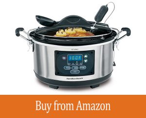 Hamilton Beach Set ‘n Forget Programmable Slow Cooker with Temperature Probe, 6-Quart