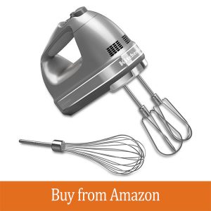 KitchenAid KHM7210CU 7-Speed Digital Hand Mixer with Turbo Beater II Accessories and Pro Whisk – Contour Silver