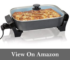 Hamilton Beach 38528 Deep Dish Ceramic Skillet