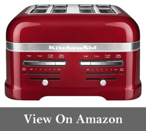 KitchenAid KMT4203CA Candy Apple Red 4-Slice Pro Line Toaster