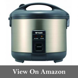 Tiger JNP-S10U-HU 5.5-Cup (Uncooked) Rice Cooker and Warmer, Stainless Steel Gray