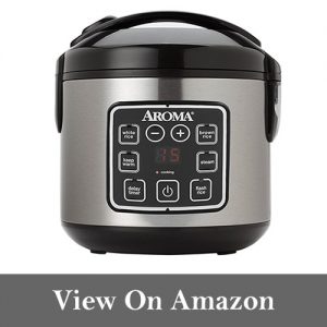 Aroma Housewares ARC-914SBD 8-Cup (Cooked) Digital Cool-Touch Rice Cooker and Food Steamer with Stainless Steel Exterior, Silver
